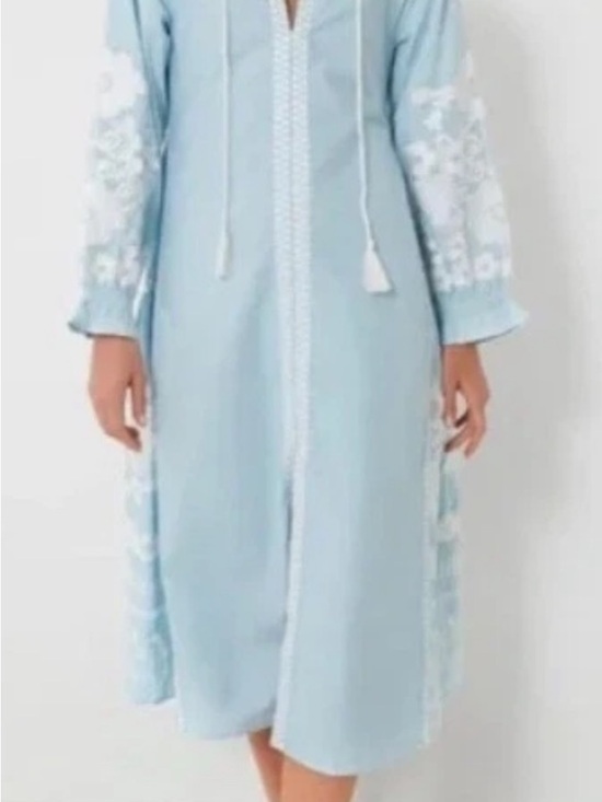 Julia Amory Dresses & Skirts - JULIA AMORY Nantucket Blue Coatue Caftan, XL.